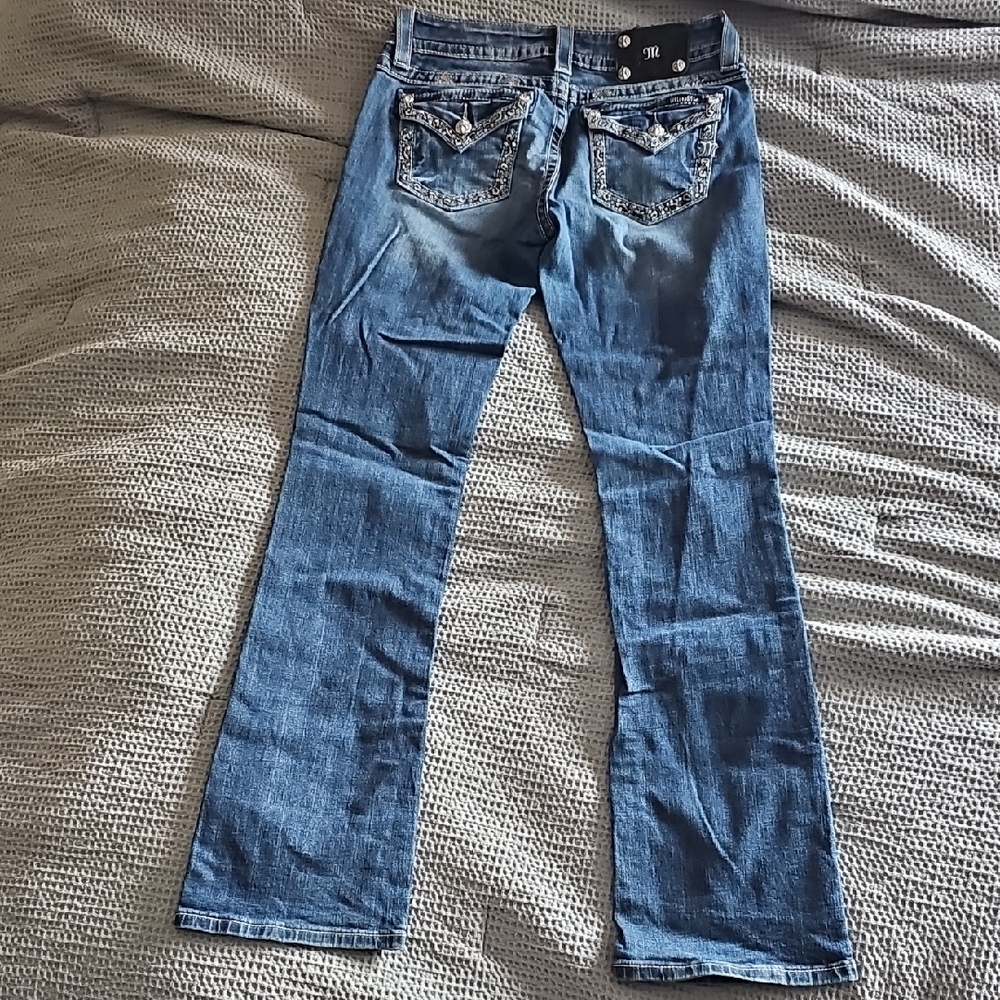 Miss Me Embellished Blue Boot Cut Jeans - Picture 10 of 10